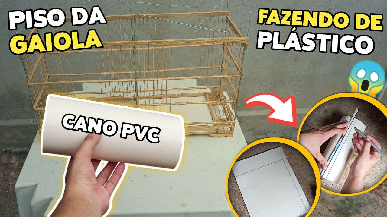 ✅ Como fazer o piso da GAIOLA com cano PVC - Piso caseiro! (Fácil de fazer)