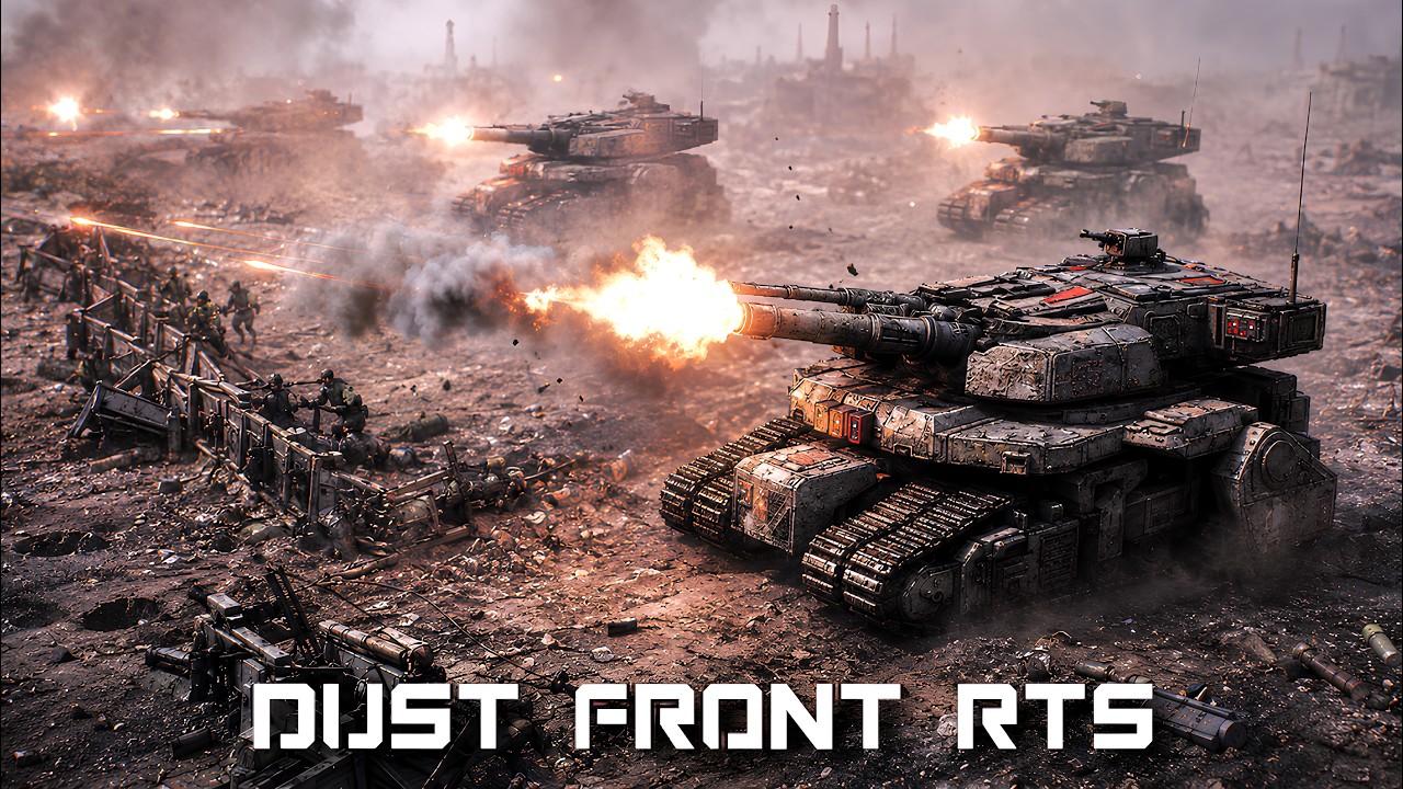 Dust Front RTS Demo - Beating REBELS on BRUTAL DIFFICULTY (No Commentary)