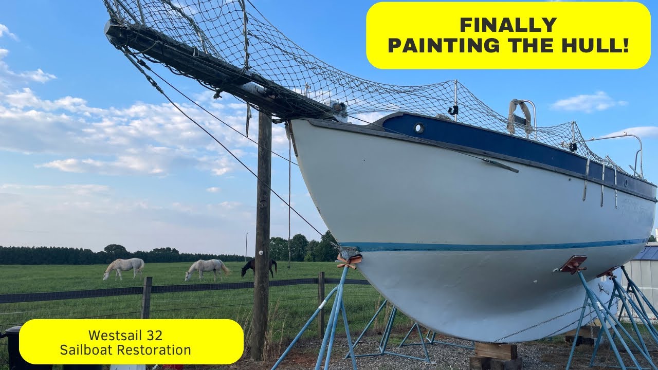 Painting the Hull of My Sailboat Pt. 1| Sailboat Restoration Ep. 34