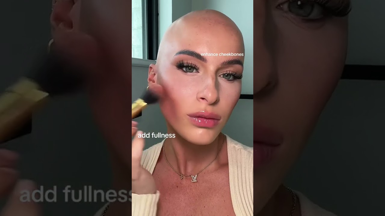 Which is your favorite method?💕🤩 #makeup #blush #bald #beauty #makeuphacks #alopecia #viral
