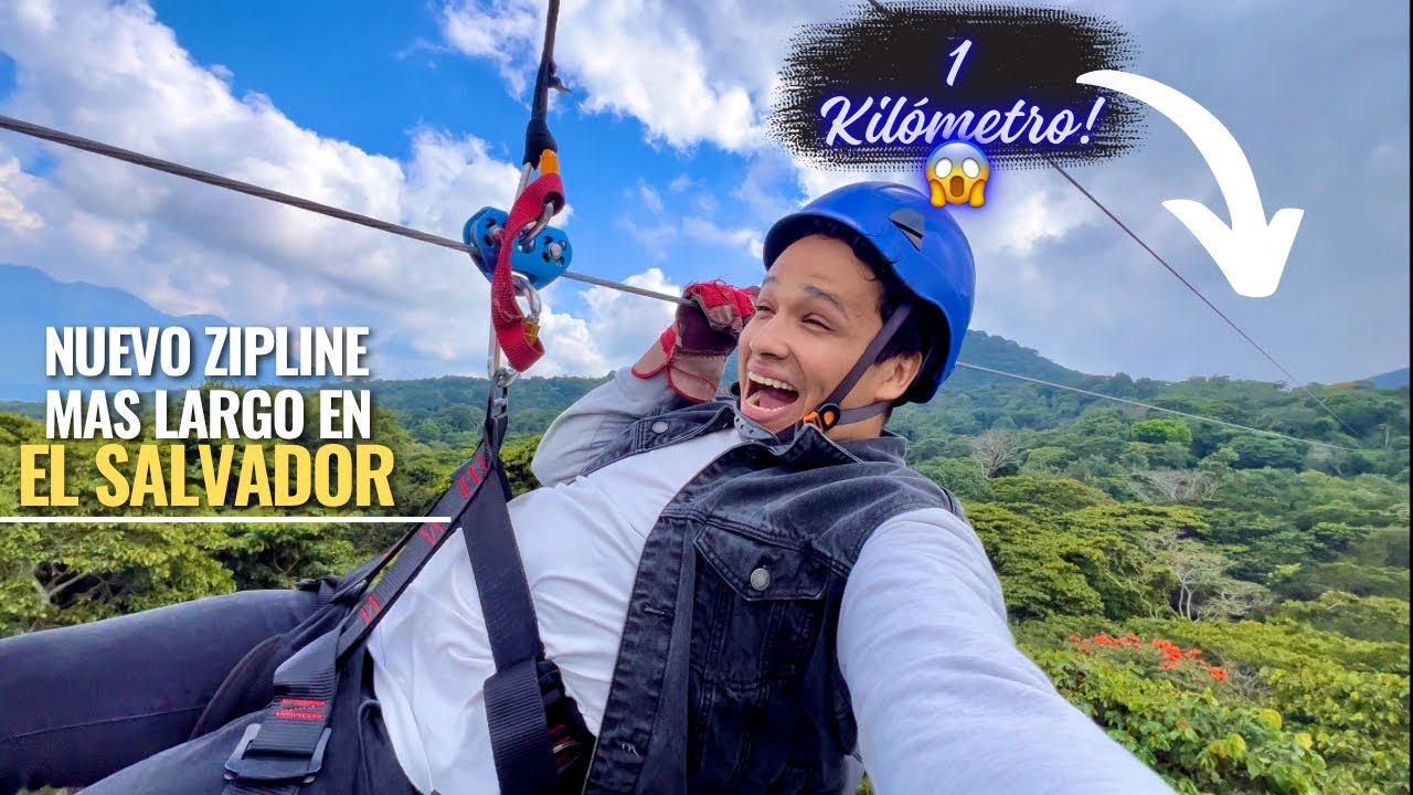 Nuevo ZIPLINE extremo de 1 KM 😱 en El Salvador