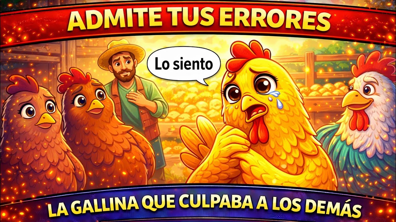 Admite Tus Errores | La Gallina que Culpaba a los Demás | Historia Motivacional 🐔✨