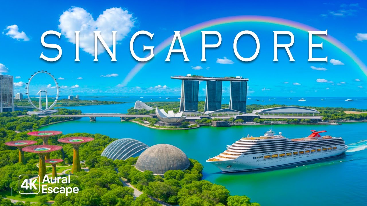Singapore 4K UHD &ndash; Marina Bay Glow & Urban Chill Journey | Aural Escape 4K