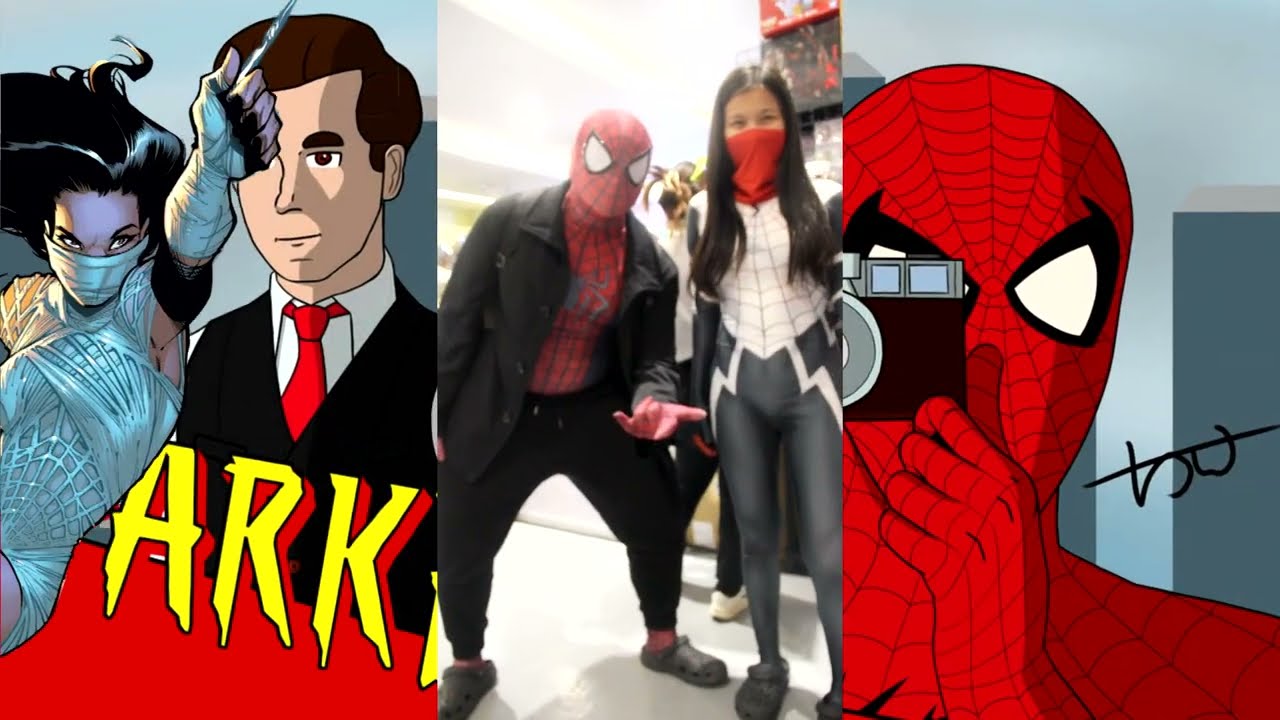 Silk & Spider Man from Marvel Comics.