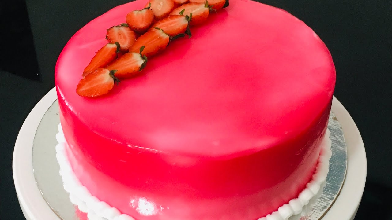 Strawberry glaze Cake | ഇതൊരു ഒന്നൊന്നര Cake ആണ് |Strawberry Cake In Malayalam |