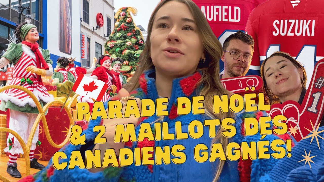 Parade, premier flocon, achat des patins et on remporte 2 maillots des canadiens !!!!! Vlog Montréal