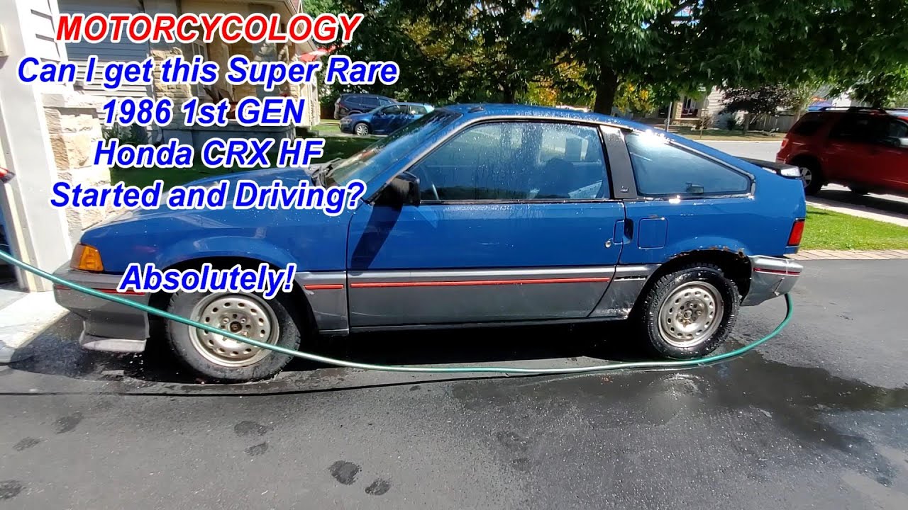 ABANDONED Super Rare Unmolested Original 1986 Honda Civic CRX HF. Sitting for years: Will it start?
