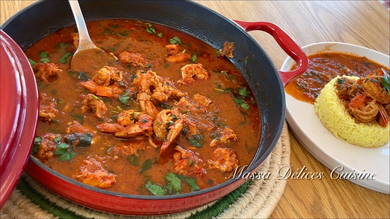 Crevettes En Sauce Tomates, #recette Prête en 5mn