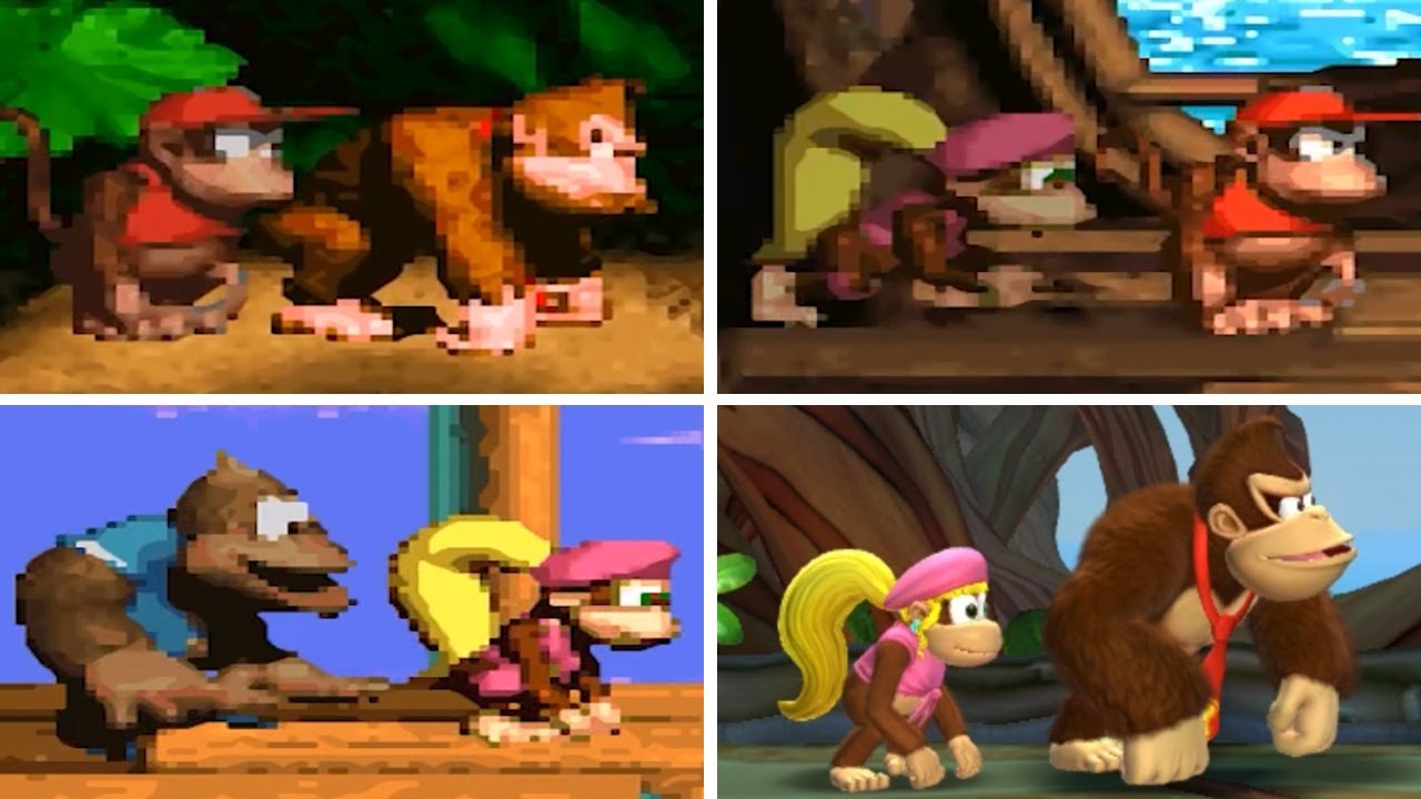 Evolution of - 1st Level in Donkey Kong 2D Jump'n'Run's