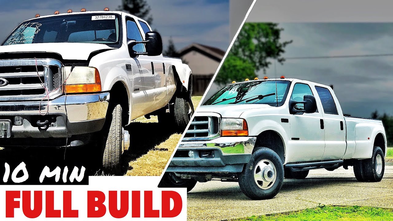 10 Min FULL BUILD - 2001 Ford F350 4x4 Dually Powerstroke 7.3L