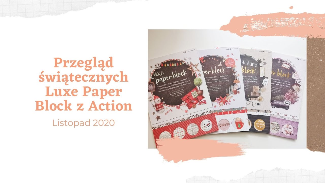 Przegląd świątecznych Luxe Paper Block z Action