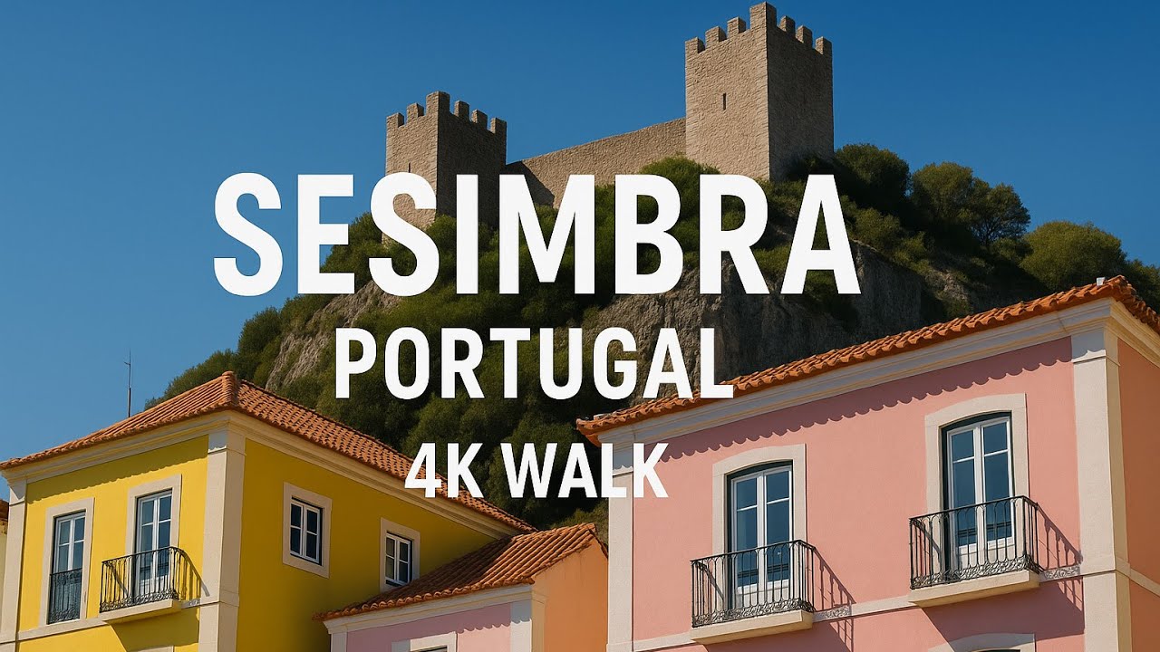 Sesimbra Portugal Summer Walk | Seaside Promenade Tour