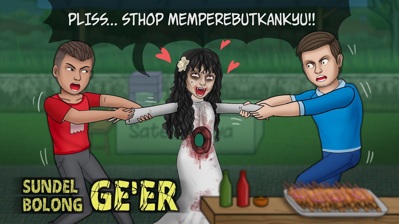 Direbutin Cogan - Sundel Bolong Ge'er #HORORKOMEDI | Kartun Lucu, Kartun Hantu, Animasi Horror