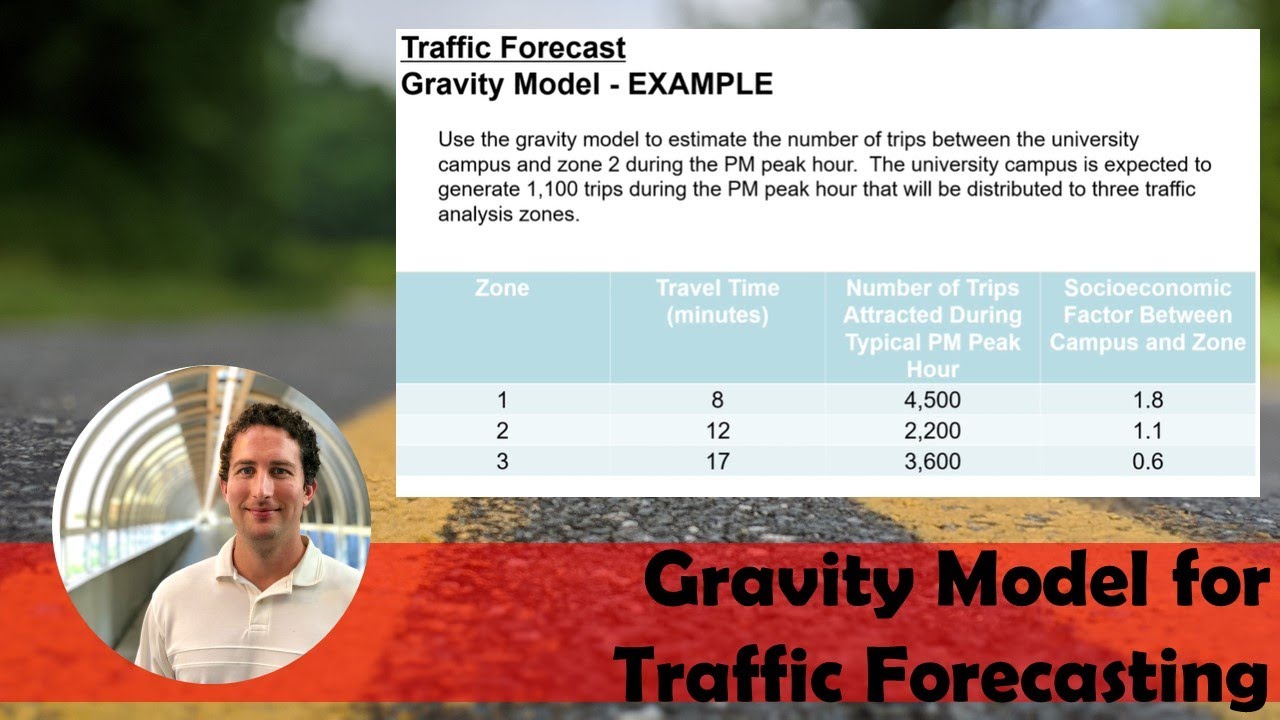 Gravity Model for Traffic Forecasting | NCEES Civil Engineering PE Exam [Section 5.1.5]