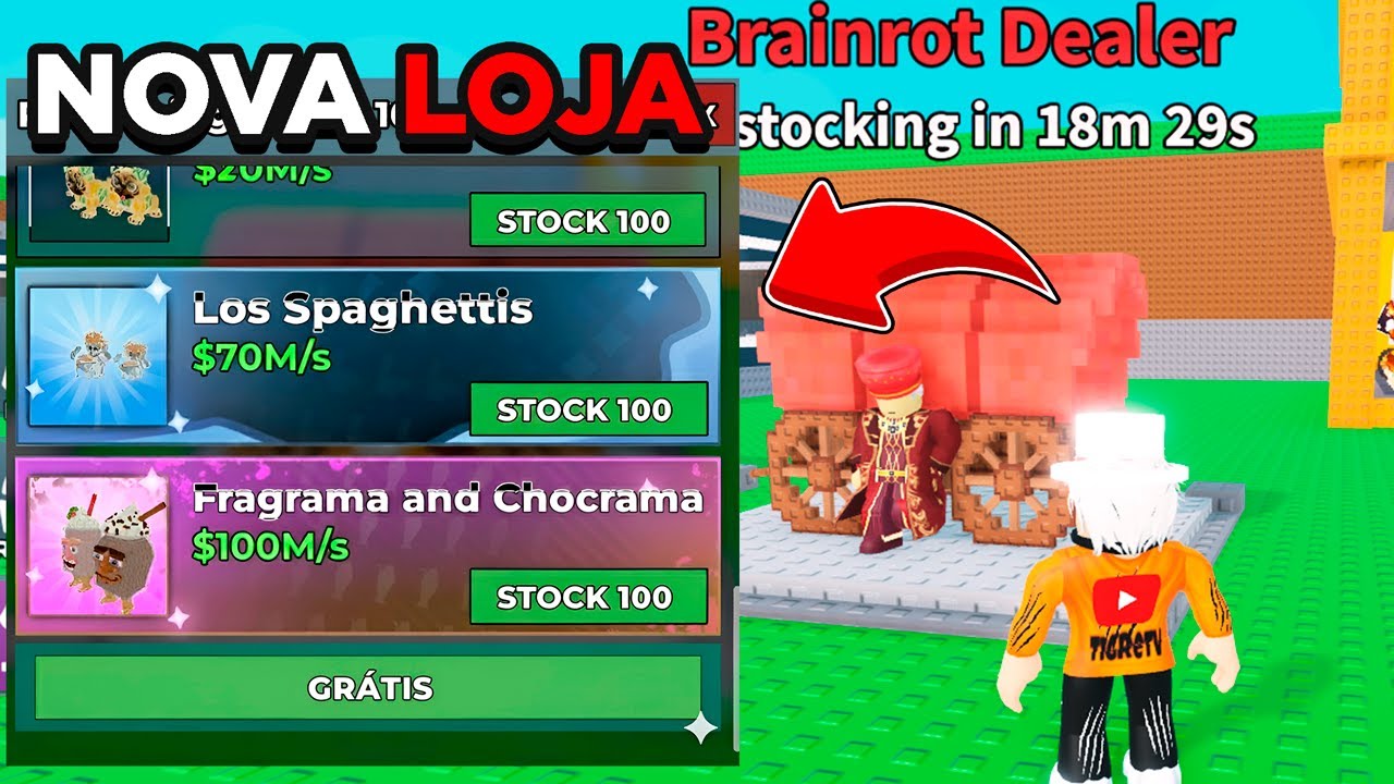 COMO FUNCIONA O NOVO BRAINROT DEALER E PEGAR TODOS OS NOVOS BRAINROTS DO ROUBE UM BRAINROT!!