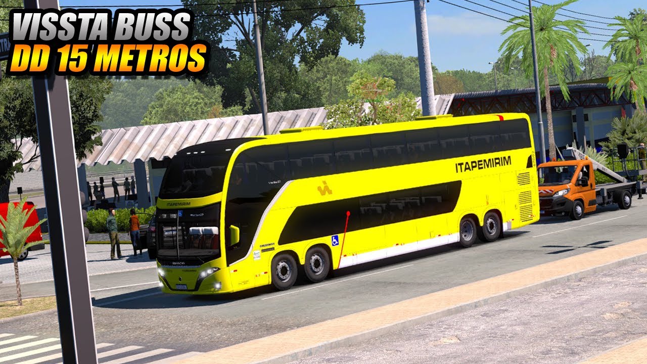NOVO VISSTA BUSS DD 15 METROS !!! EURO TRUCK SIMULATOR 2 MOD BUS - G27