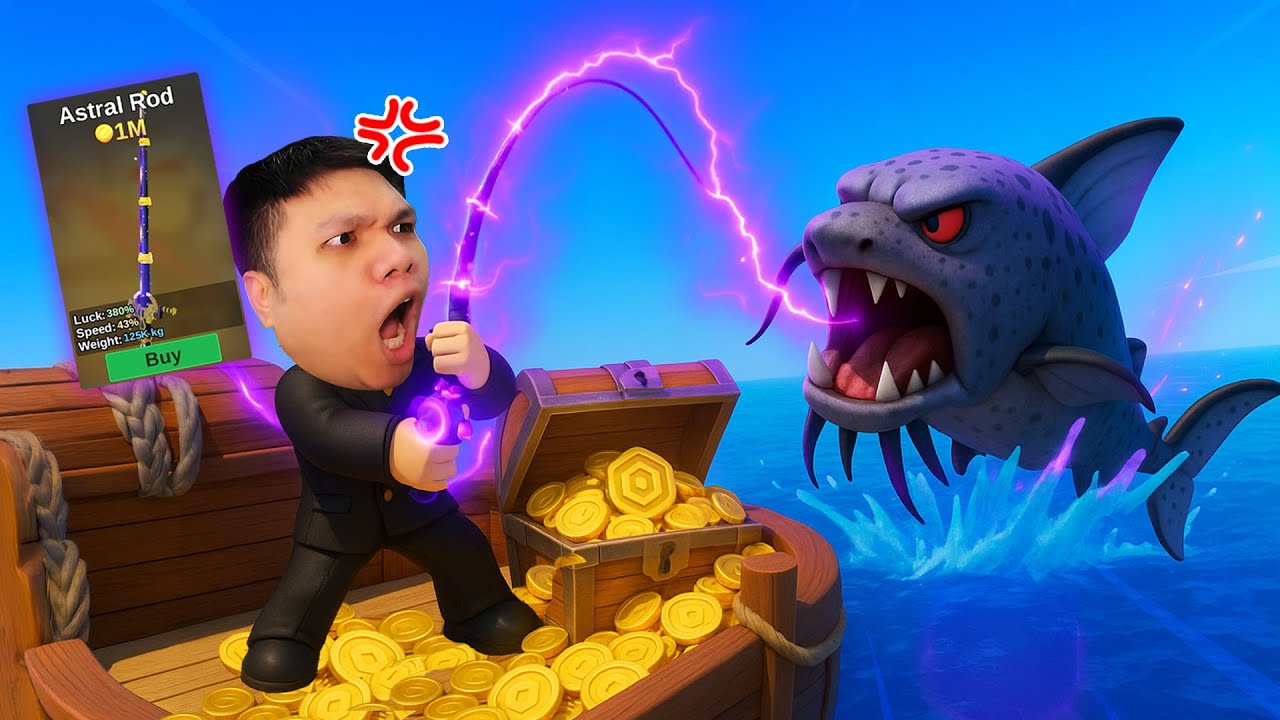 เบ็ดล้าน! สกินเบ็ดใหม่! เปย์โรบัคยับๆ | Roblox Fish It