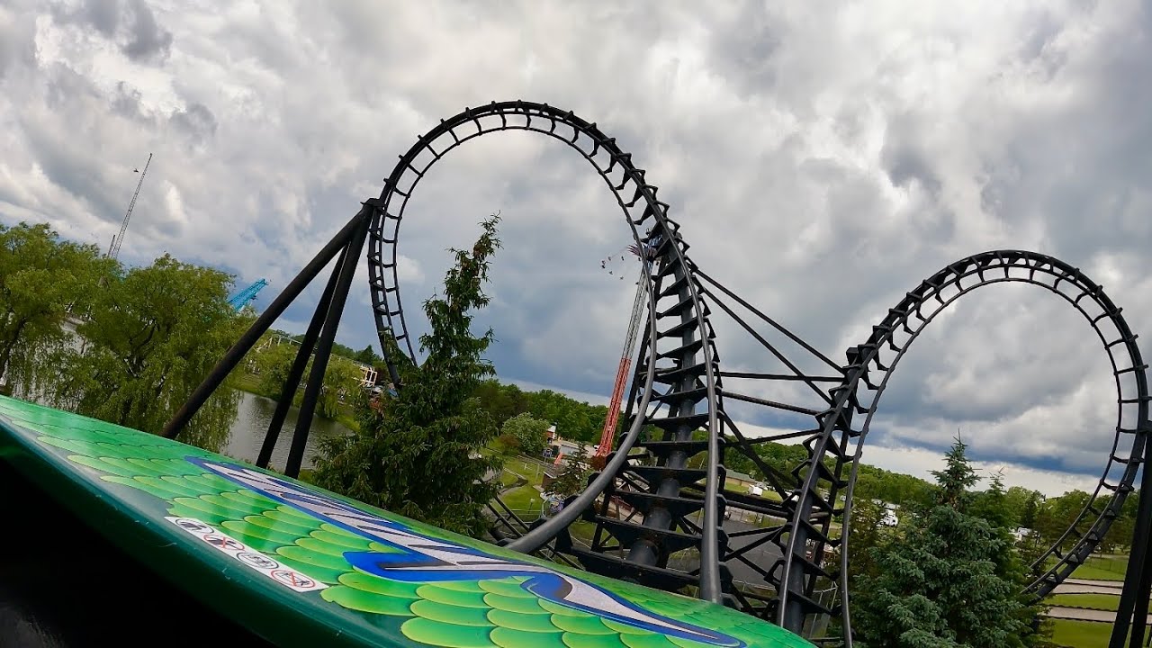 Viper CLASSIC Looping Roller Coaster 4K POV! | Six Flags Darien Lake New York [No Copyright]