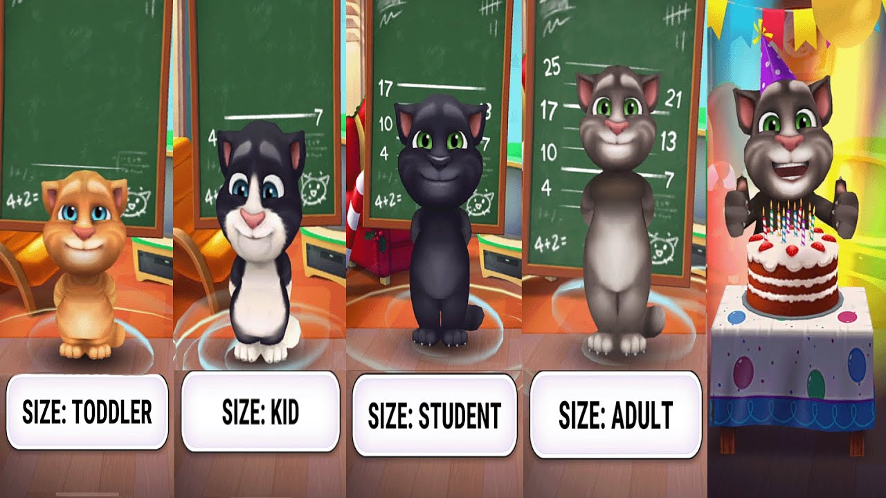 My Talking Tom different size Tom Happy birthday Ep4525
