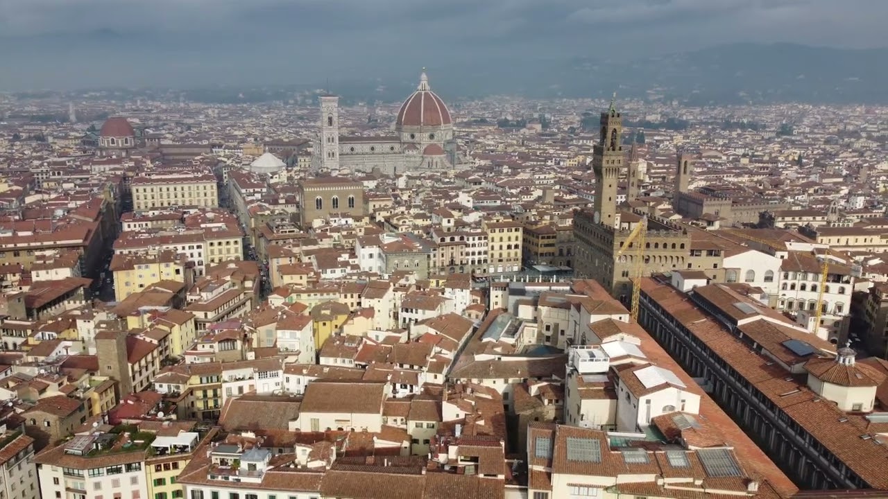4K Drone Video over Florence (Firenze-Toscana) Italy 2022