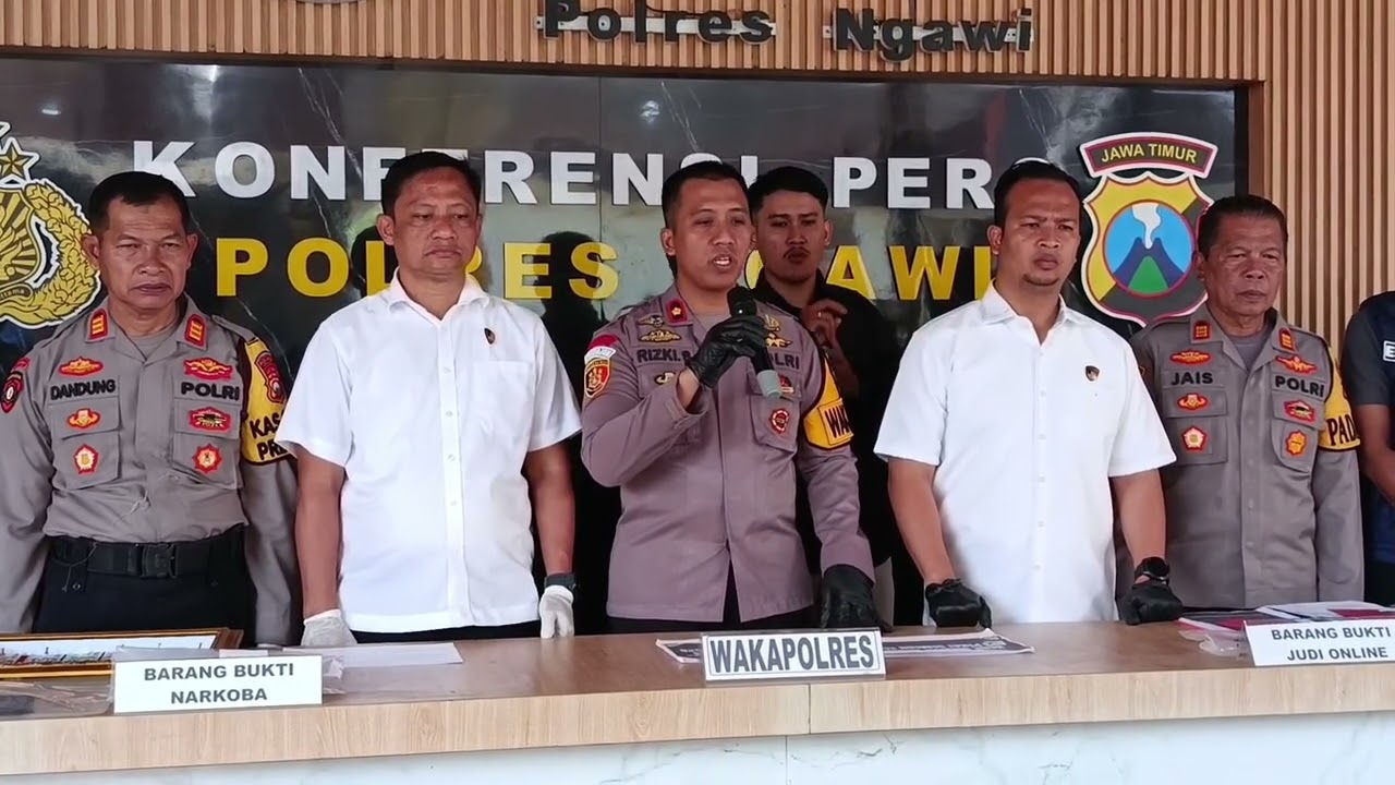 Polres Ngawi Ungkap 177 Kasus dalam Operasi Pekat Semeru 2026, 180 Tersangka Diamankan
