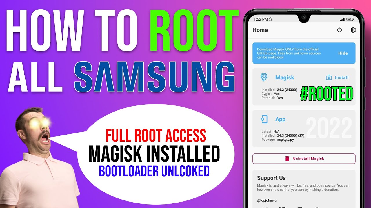 How to ROOT All Samsung Devices with ODIN on Windows 11 | Root Samsung Phone with Magisk 2022 (FREE)