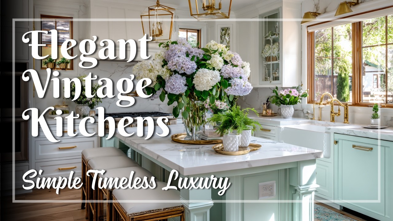Decorate a Vintage Inspired Kitchen with Upscale, Timeless Accents and Graceful Simplicity
