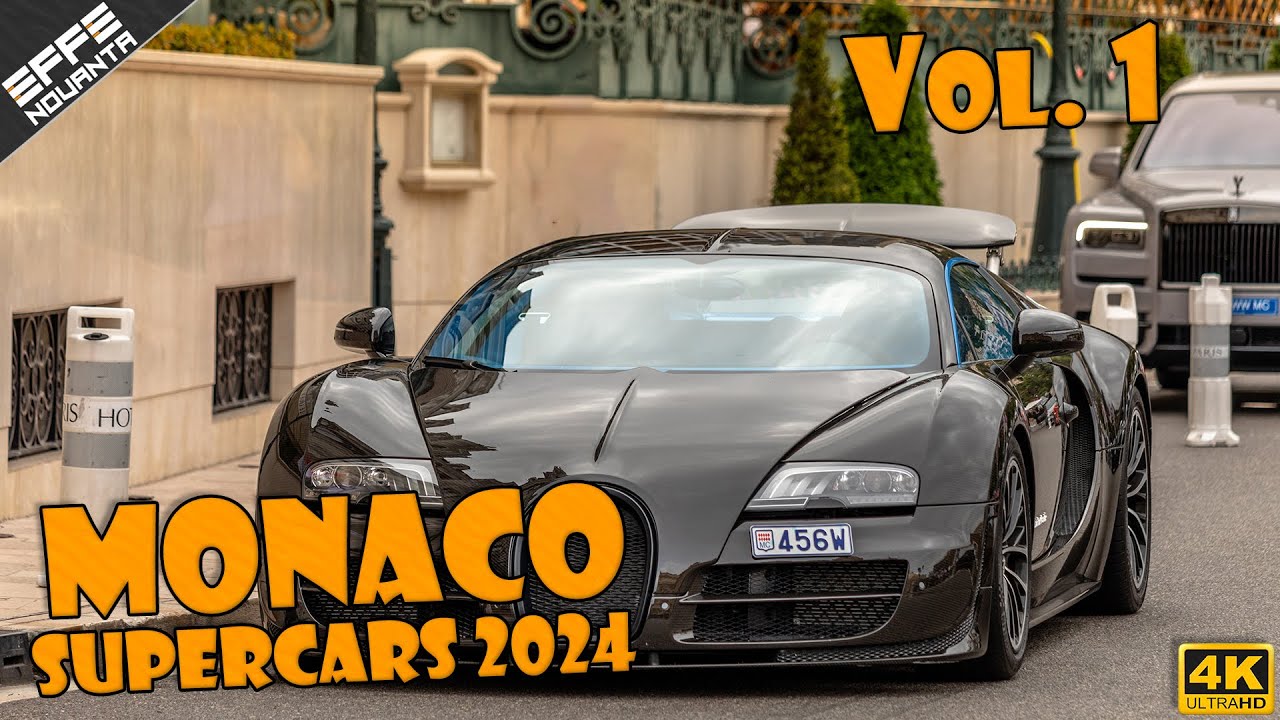 SUPERCARS IN MONACO 2024 - VOL. 1 (2x SP2 Monza, 3x Chiron, F50, etc.. ) [2024 4K]