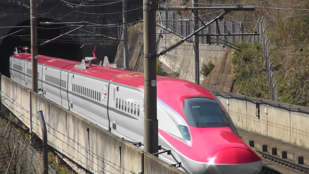 東北新幹線 トンネルからバーン！ Intense sound from the tunnel!