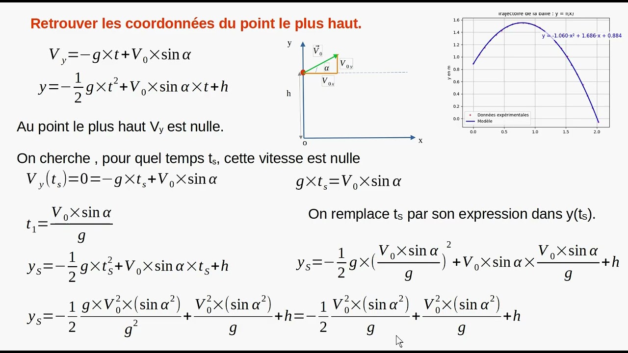 Retrouver la flèche d'une trajectoire
