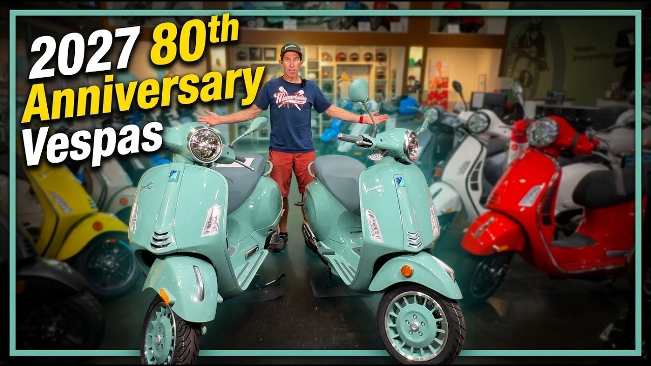 New 2027 80th Anniversary Vespa GTS 310 & Primavera 150