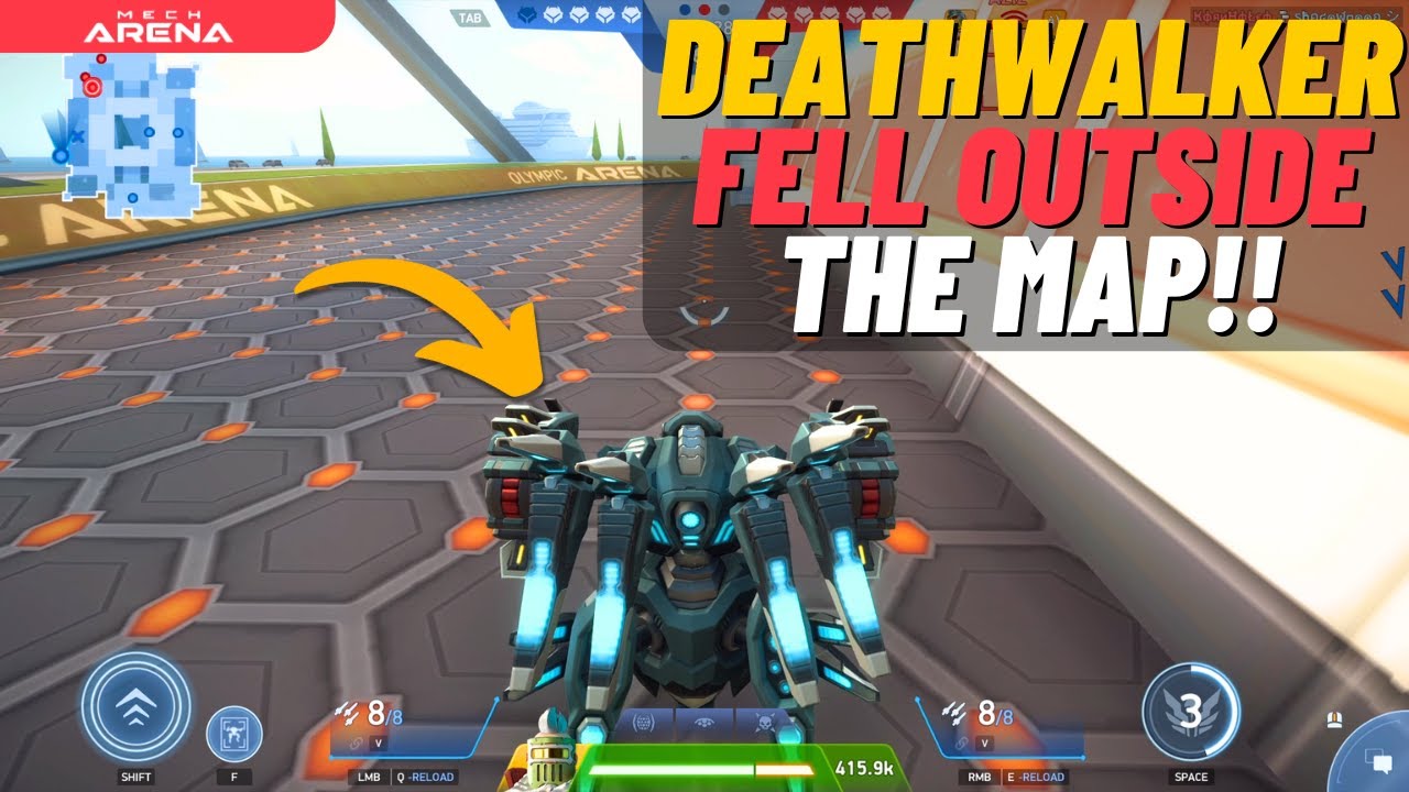 Deathwalker Decided To WALK Outside The MAP | Mech Arena | 5v5 Customs