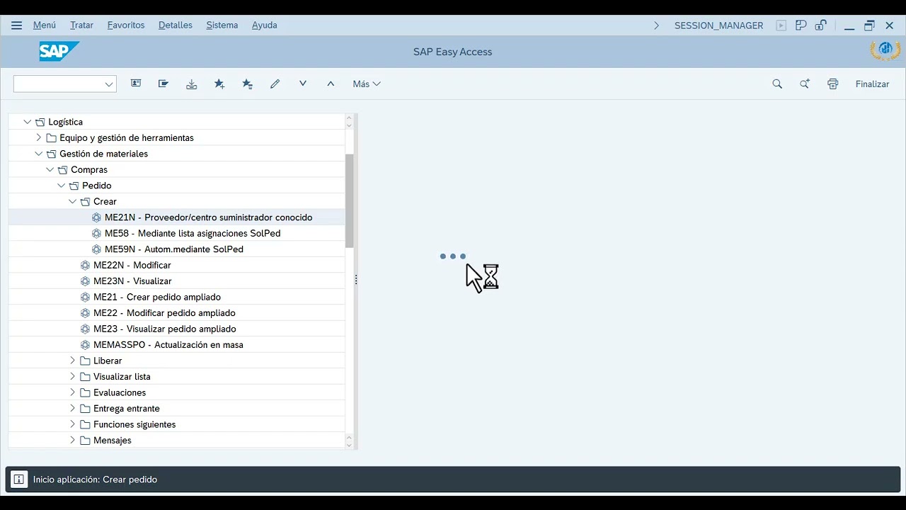SAP S/4 HANA MM - Módulo de Compras. - Navegación Inicial.