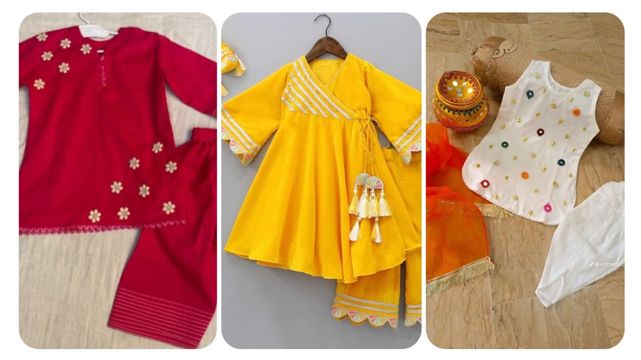 New Little baby girl embroidery designs unique and elegent stylish dresses, 👗 