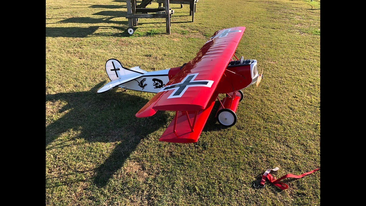 Hanger9 Fokker D7 with DLE55 Engine Deadstick No 5