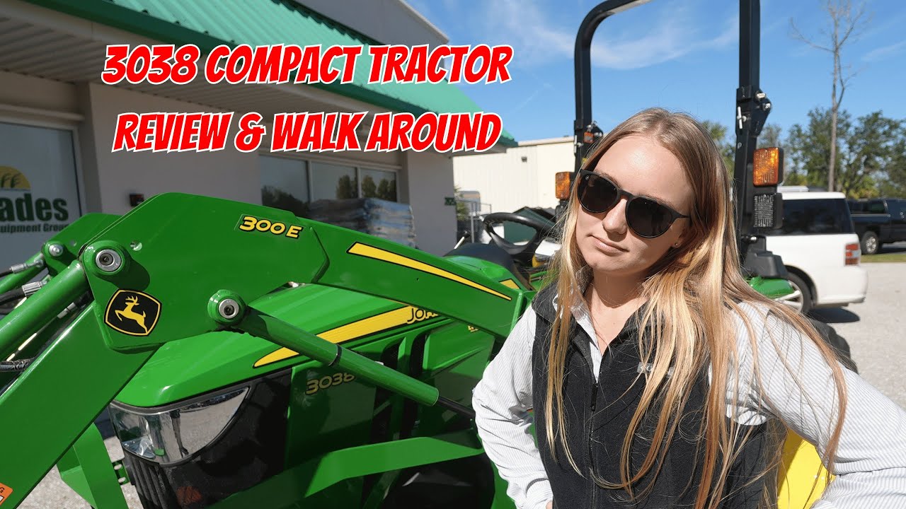 Обзор и осмотр компактного трактора John Deere 3038E