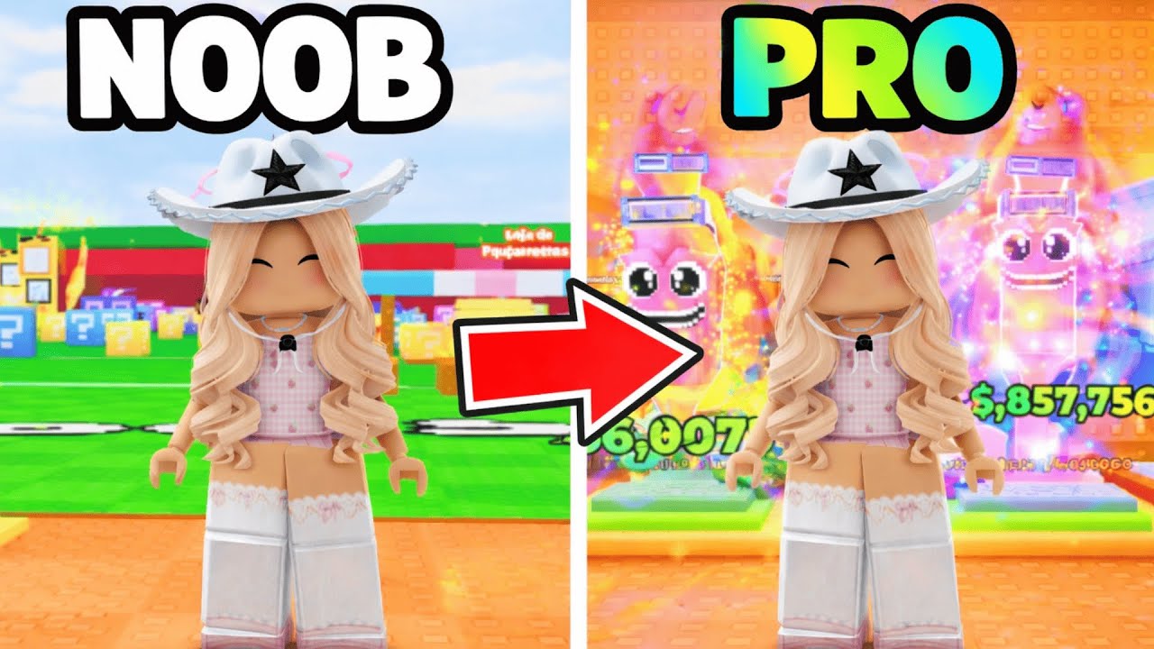 COMECEI NO NOOB E VIREI PRO NO QUEBRE UM BLOCO DA SORTE 😳 (ROBLOX)