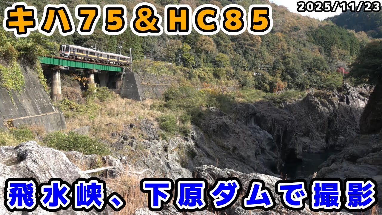 【JR東海】キハ75＆HC85を飛水峡、下原ダムで