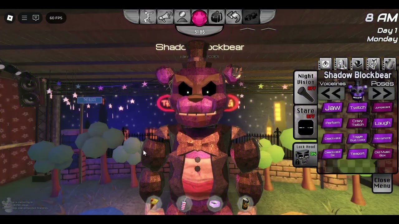 Shadow Freddy Review in (fnaf blockbears returns RP)