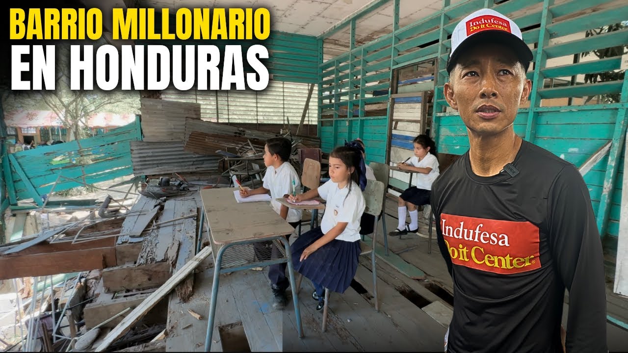 En el barrio MÁS MILLONARIO de Honduras, la escuela está podrida 😭 ¿Pero porqué? 🤔