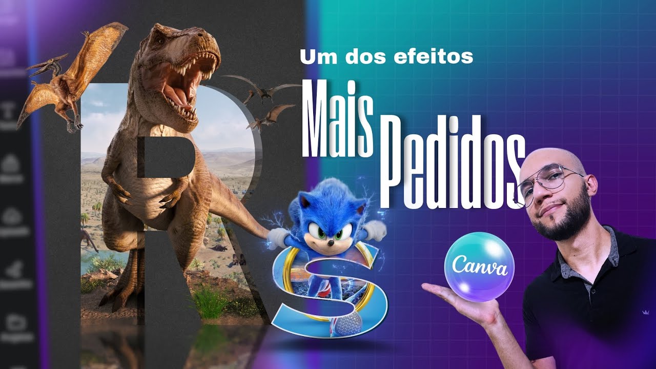 Como Fazer Personagem Saindo da Letra no Canva (Efeito 3D Incrível!)