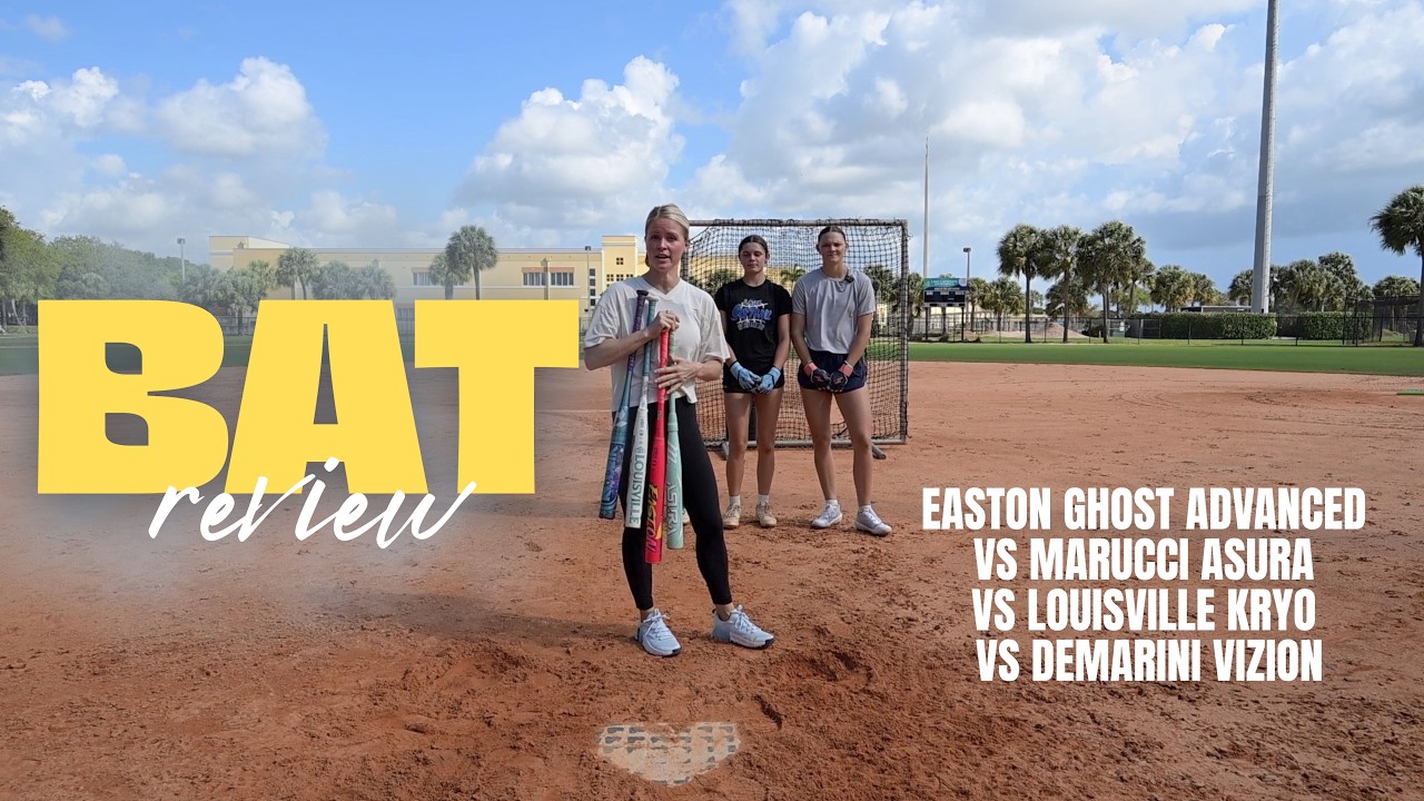 Обзор бейсбольных бит: Easton Ghost Advanced, Louisville Kyro, Marucci Asura, Demarini Vision.