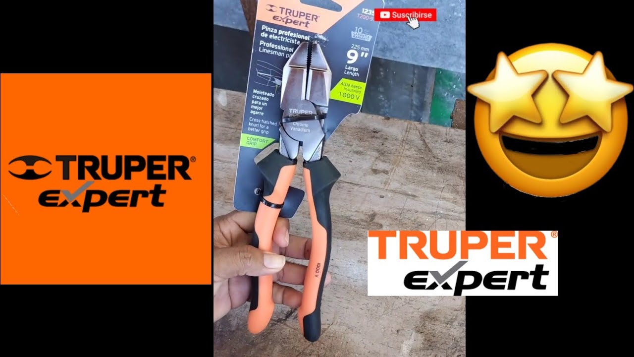 pinza de electricista Truper expert de 9 pulgadas  corta todo