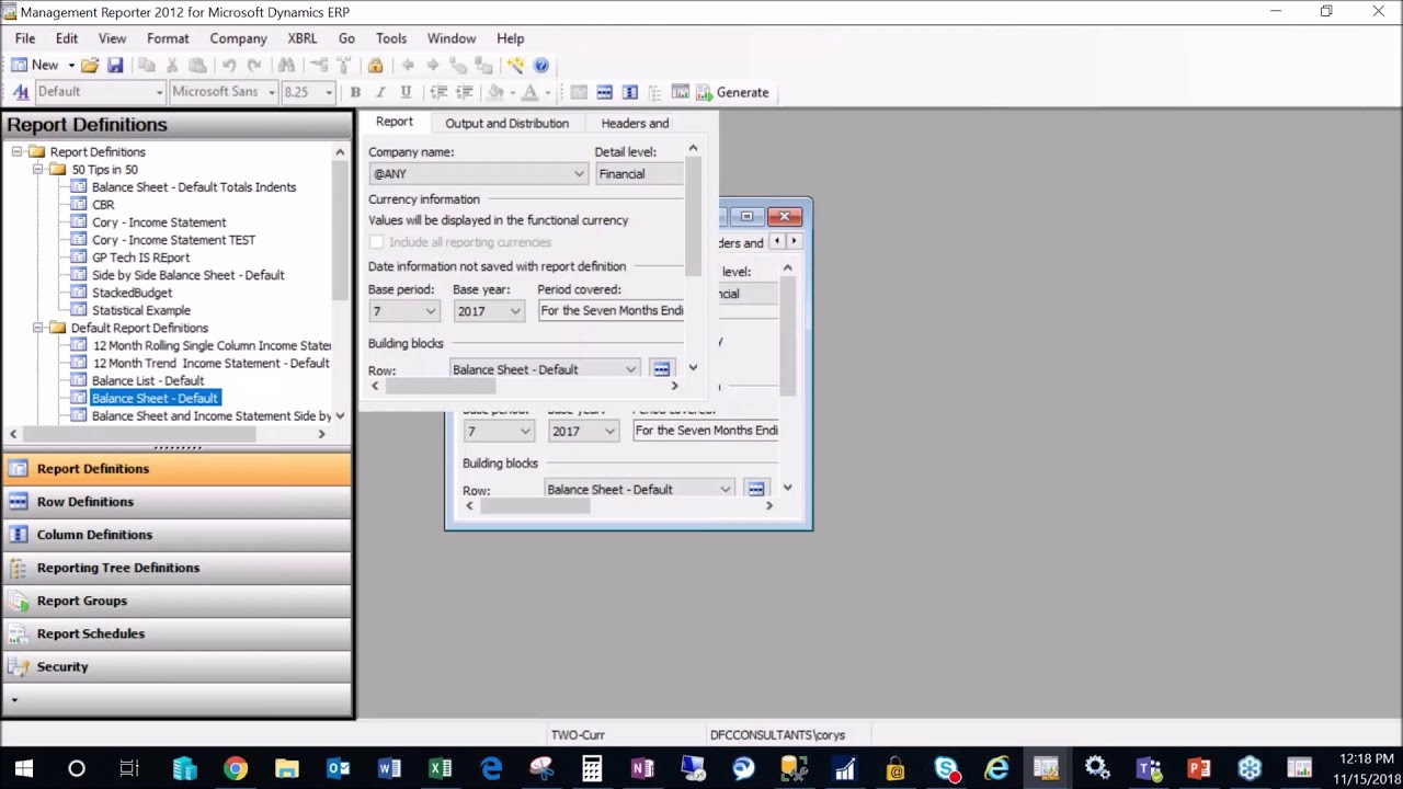Getting Started with Management Reporter Quickly by Utilizing Default Reports