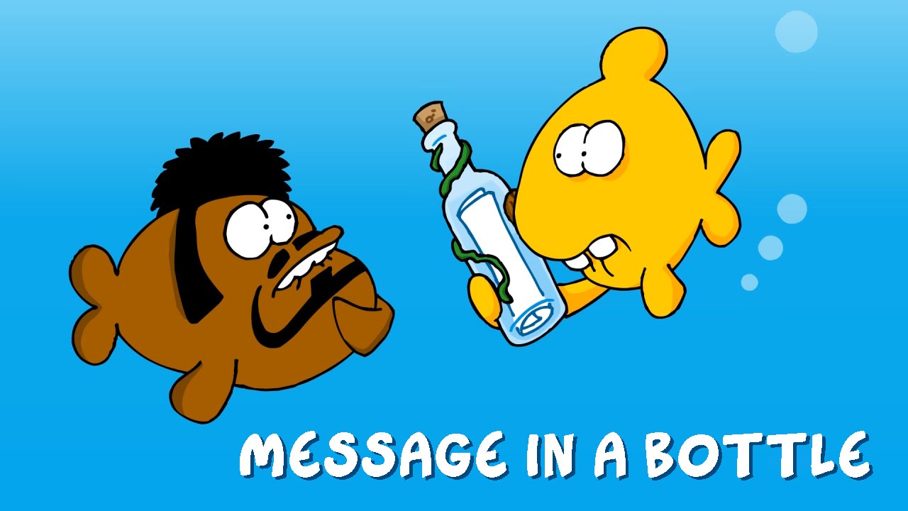 Ruthe Cartoons - BUBBLES - Message in a Bottle