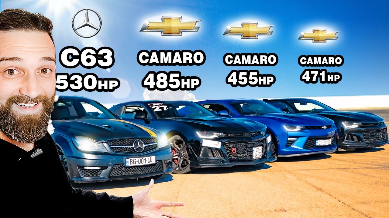 ამერიკულ გერმანული დაუნდობელი ბრძოლა - C63 AMG - Camaro Gang-ის წინააღმდეგ - @NikasAutoblog