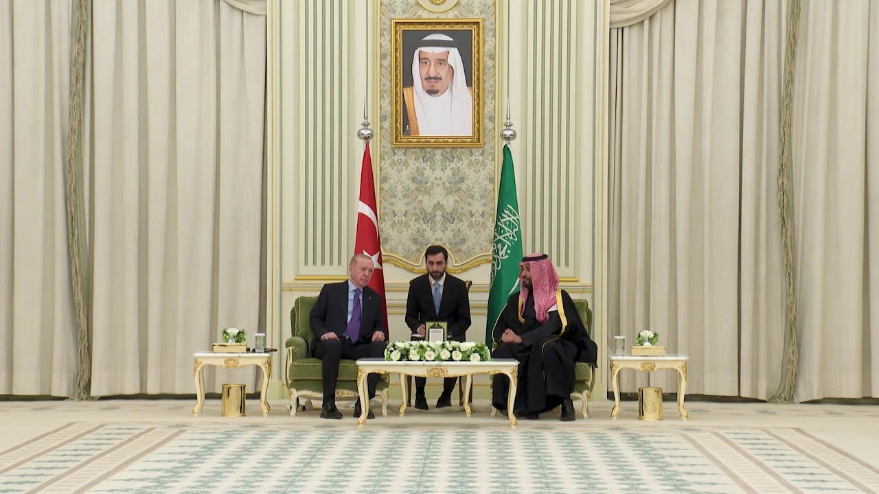 #ولي_العهد والرئيس التركي يعقدان جلسة مباحثات رسمية بقصر اليمامة في الرياض