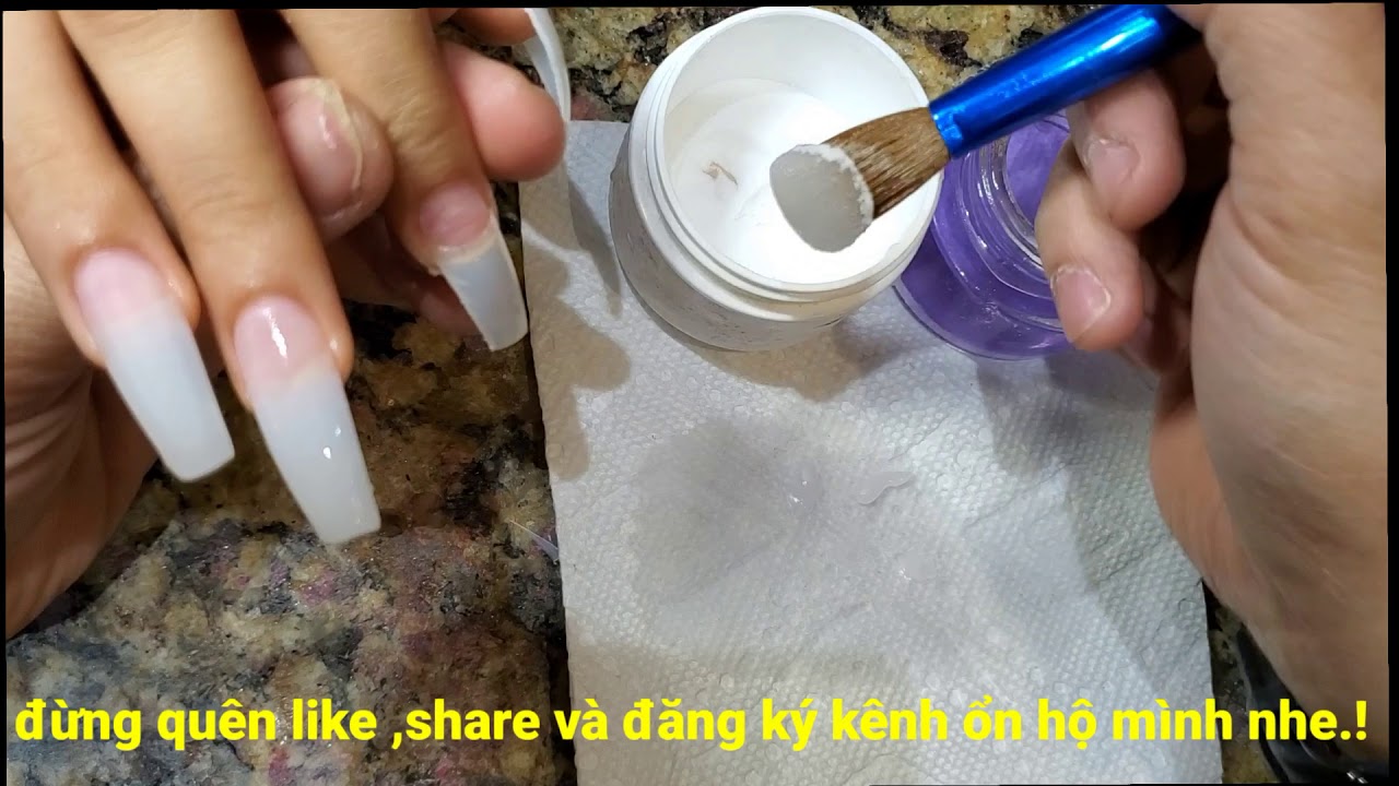 Cách làm nails đơn giản 83 : cách đấp bột fullset cho móng Tay Dài
