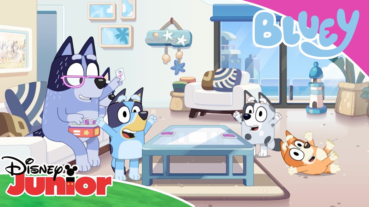 🎭 Gæt og grimasser | Bluey | Disney Junior Danmark