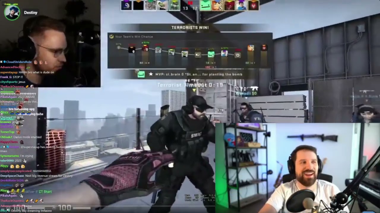 Destiny Actually Laughs At Funny CSGO Clip